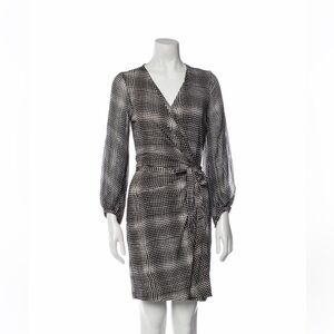 Diane Von Furstenberg Printed Knee-Length 3/4 Sleeve Dress, SZ:6/Med.